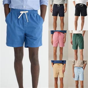 Men's Cross-border Sports Outdoor Daily Solid Color Drawstring Trim Shorts