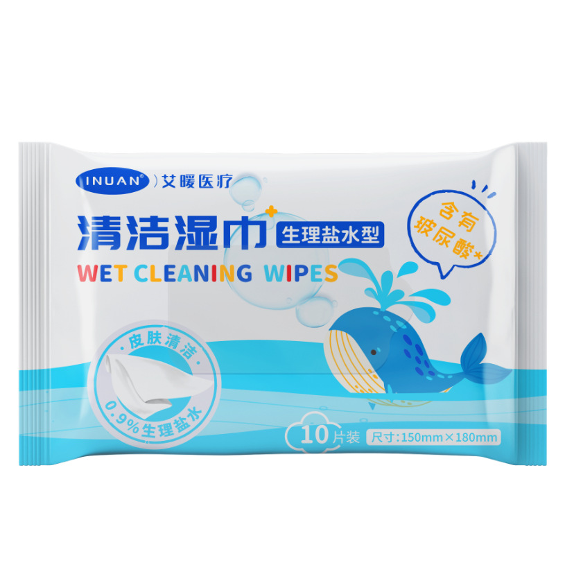 Ainuan AH66(생리식염수형) 청소용 물티슈 150*180mm 10개/팩--1팩