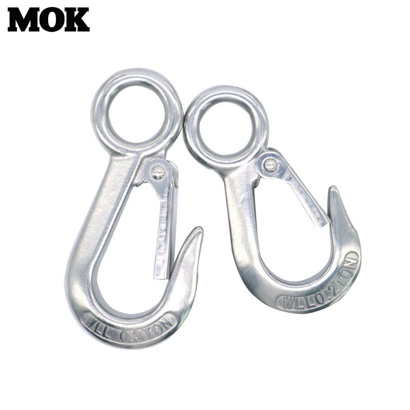 大眼货钩 304不锈钢起重钩 重型美式货钩定向防脱钩0.2T0.3T0.5T