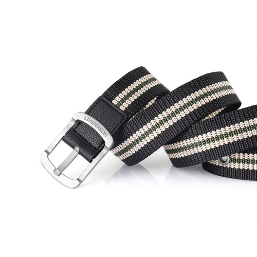 Men's and women's belt pin buckle canvas belt casual overalls belt Korean style trendy male student youth military training outdoor