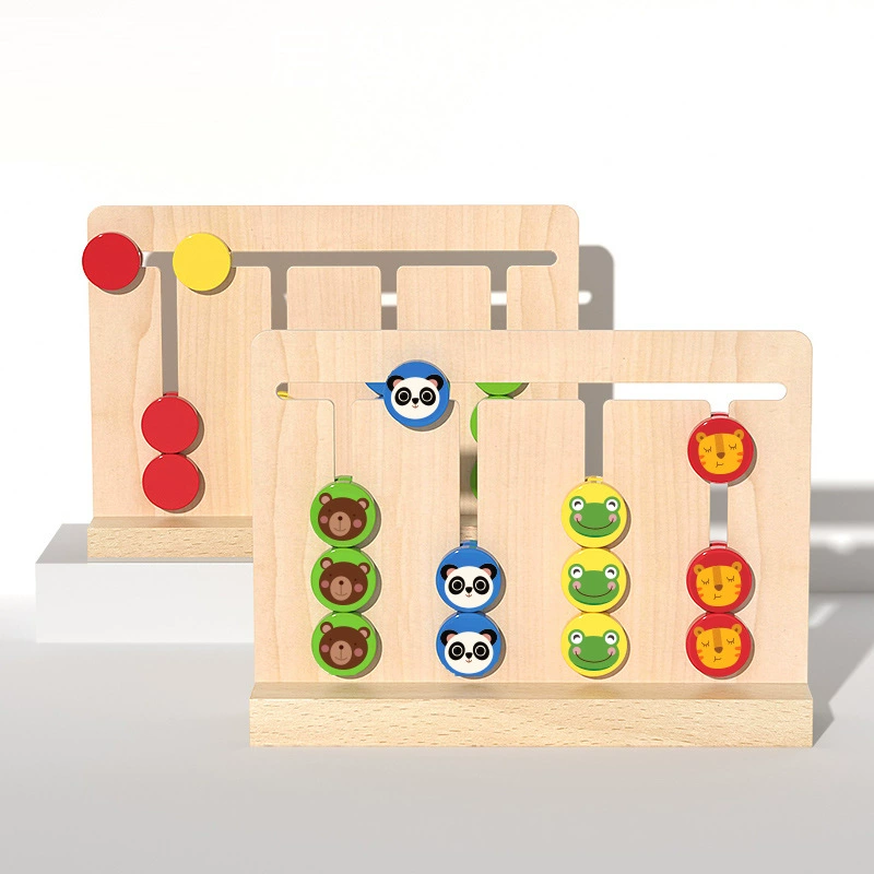 Wooden double-sided logic intellectual toy for training, logical thinking, concentration, early education