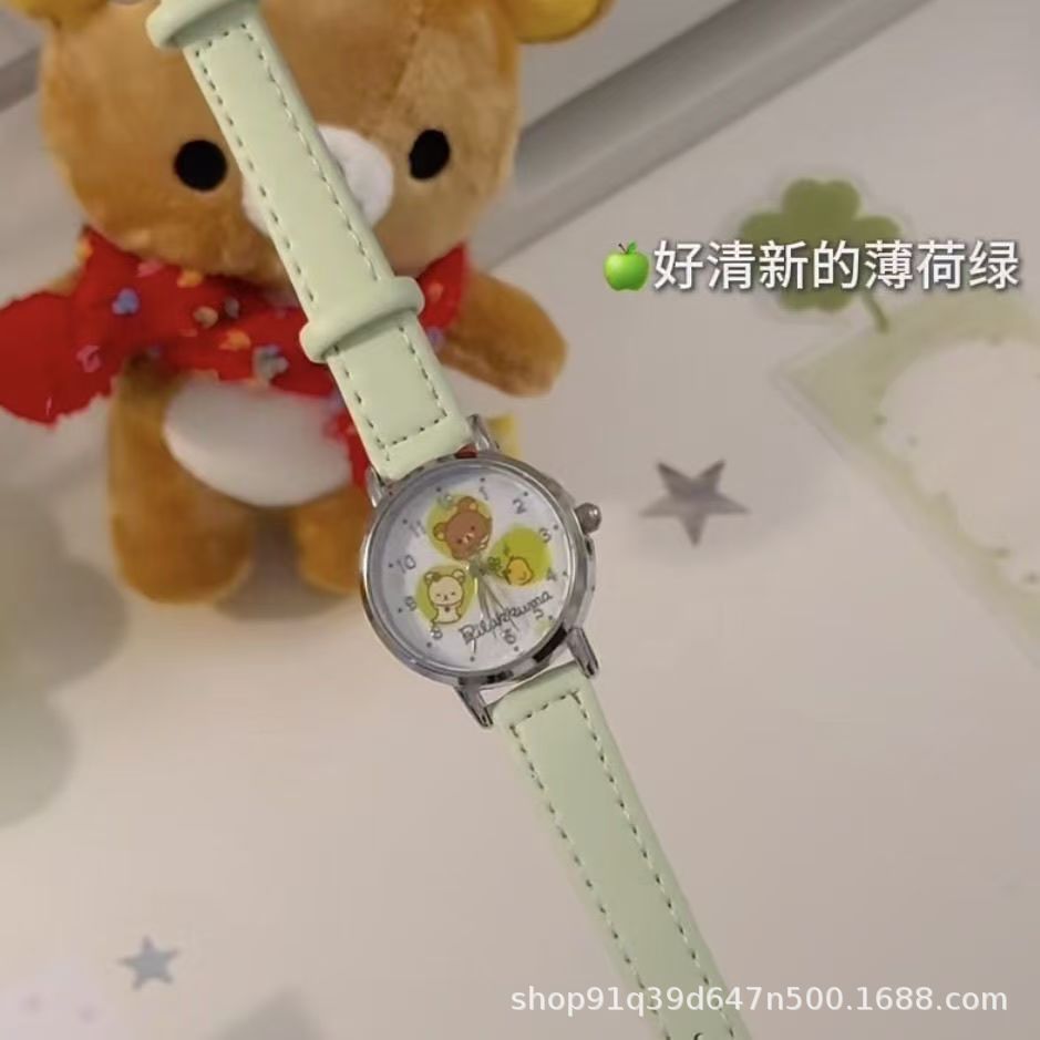 Cute Clover Rilakkuma Watch Student Watch High School Student Pointer Dial Girls Watch Birthday Gift