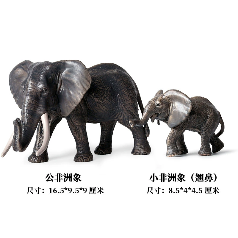 Animal model, solid toy, set, lion, tiger, elephant, panda, giraffe, hippo