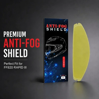 FF820 helmet visor RAPID III day and night universal high-definition large tail fin full-face helmet visor helmet accessory (Dəbilqə (Kaska) aksesuarları) - anti-fog-sticker