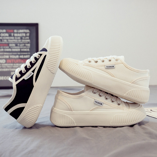 2024 spring and summer new canvas shoes for women, versatile flat white shoes, summer style breathable student cloth shoes for women