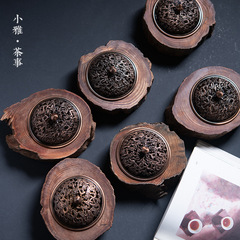 2F Little Ya Old Wood Incense Burner with Natural Weathered Wood Zen Style Small Incense Burner, Home Wooden Sandalwood Incense Burner Decor