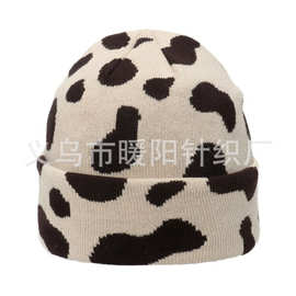 针织套头帽子 欧美迷彩提花针织帽 无檐便帽外贸亚马逊Beanie Cap
