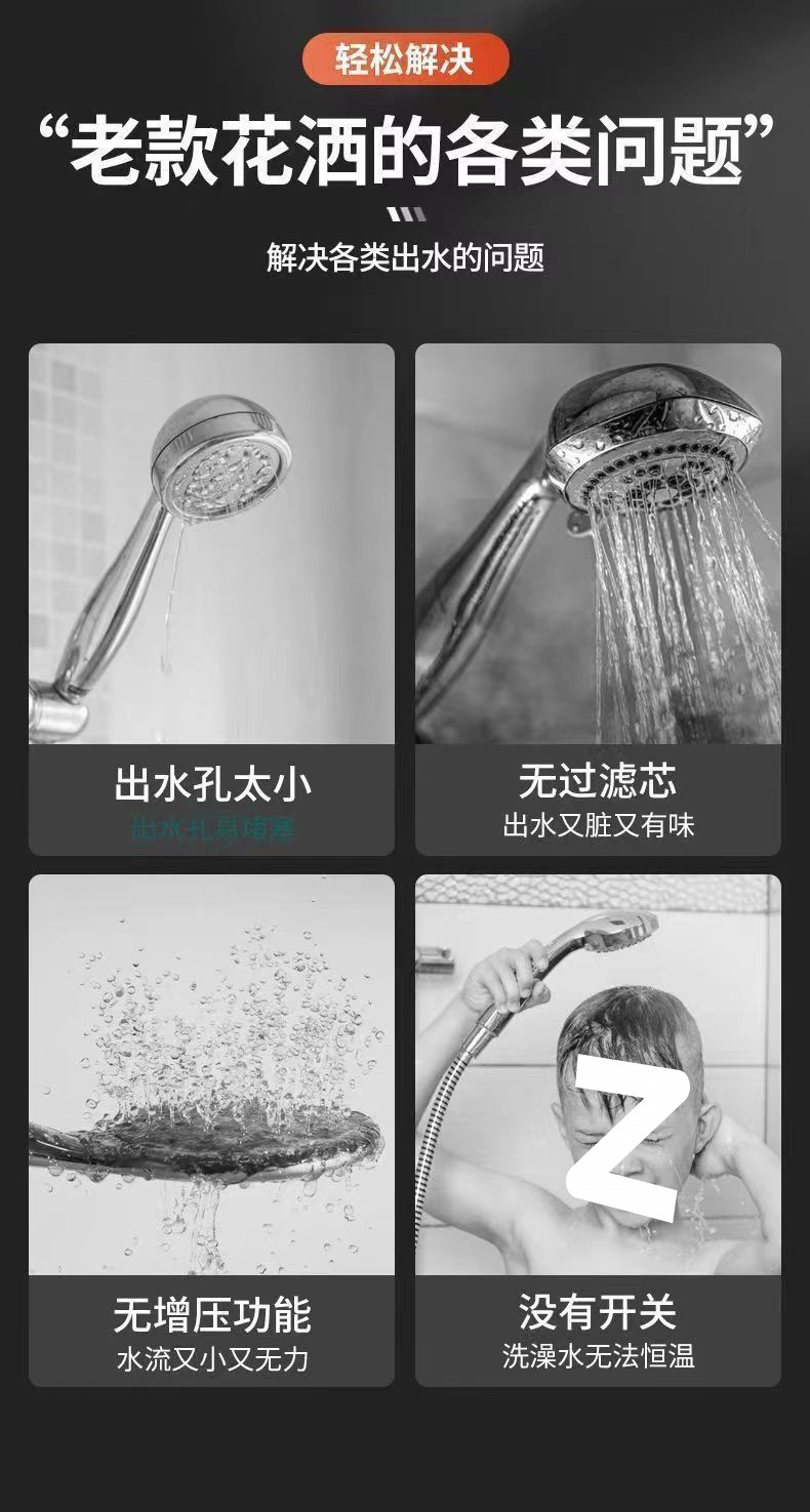 Pressurized shower head, shower filter, massage, bath, shower head, meat grinder, factory direct sales on AliExpress undefined