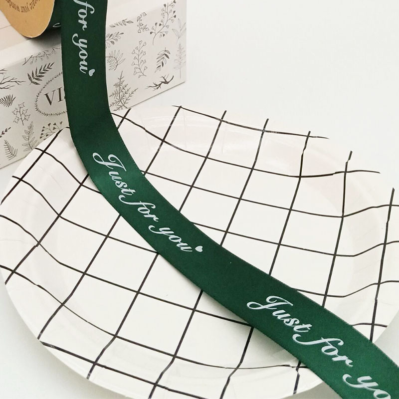 Inglés poliéster cinta flores regalo cinta DIY regalo decorativo cinta de embalaje ramo cinta al por mayor