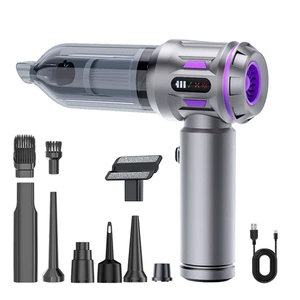 Wireless car vacuum cleaner, wireless handheld high-power blowing and suction integrated small household rechargeable portable vacuum blower