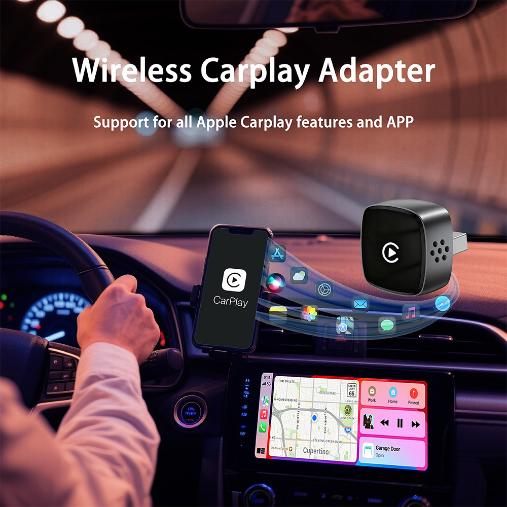 Carplay Box Wireless Connection Wired to Wireless Car Navigation Auto Two-In-One Portable Adapter