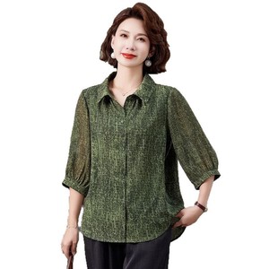 太桑蠶絲襯衫女2025新款中老年女裝媽媽夏裝真絲寬松真絲上衣圖片