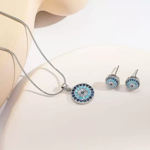 Cross-border exclusive jewelry: Devil's Eye Pendant Necklace, Collarbone Chain, Niche Fashion Eyelash Eye Design Necklace