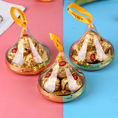 4粒装水滴巧克力礼盒装结婚喜糖巧克力糖果休闲食品小零食品批发