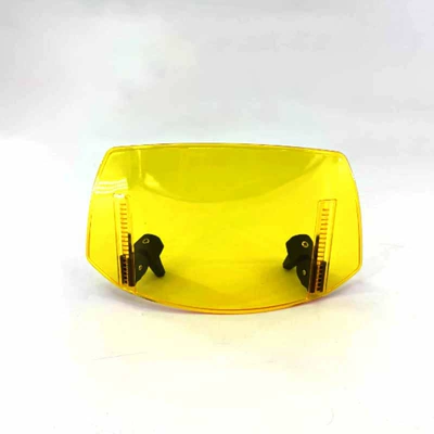 Motorcycle front windshield small windshield, additional - yellow-height-16x-width-30