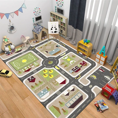 Avtomobil döşəmə paspasları Children's Room Reading Area Kindergarten - qybr-15354-80x120cm-crystal-velvet
