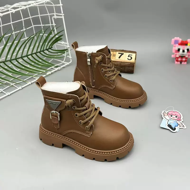 Martens, children's low boots for men and women, autumn, for teenagers
