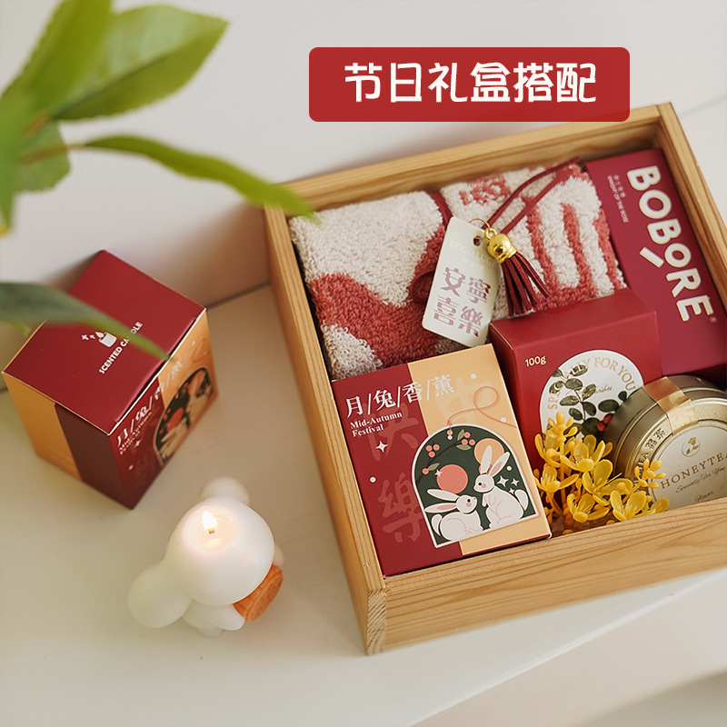 Festival del Medio Otoño conejo de cera de incienso de alto nivel con regalo de mano creativo adornos de perfume de imitación personalizados cera de modelado