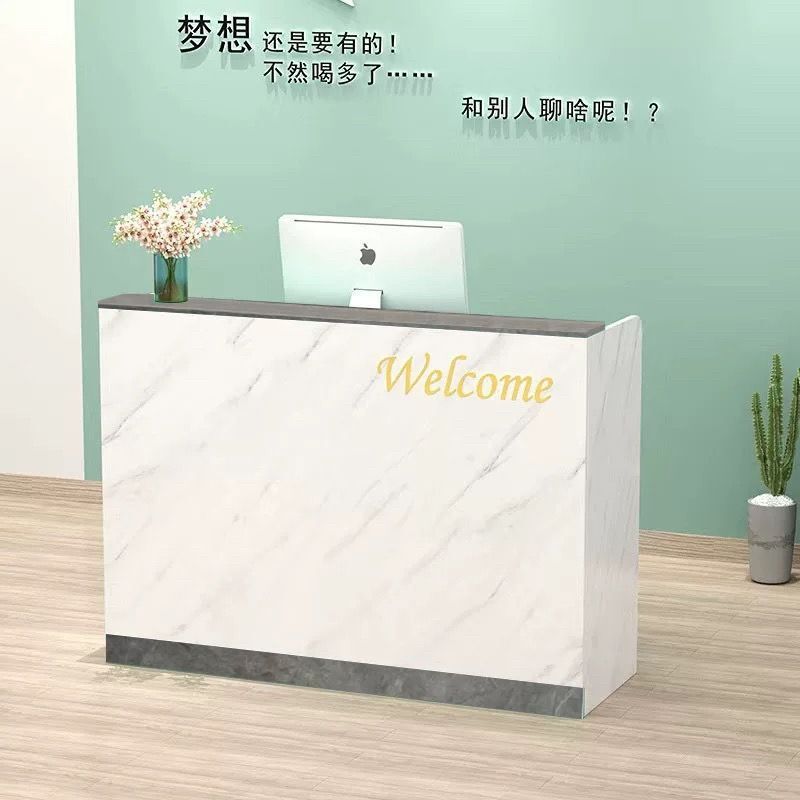公司前台接待台服装店美容院吧台收银台店铺小型烤漆简约现代柜台|undefined