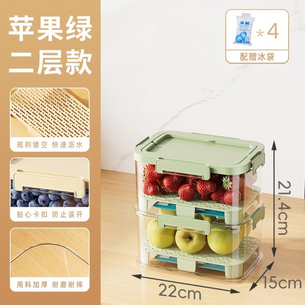 Caja de preservación portátil portátil al aire libre picnic cesta de mano caja de bento camping primavera caja de preservación de frutas portátil