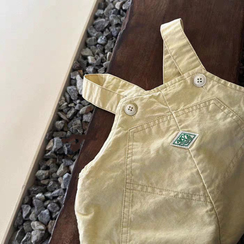 Summer unisex denim overalls with suspenders for babies, simple and versatile stylish one-piece pants in Korean version