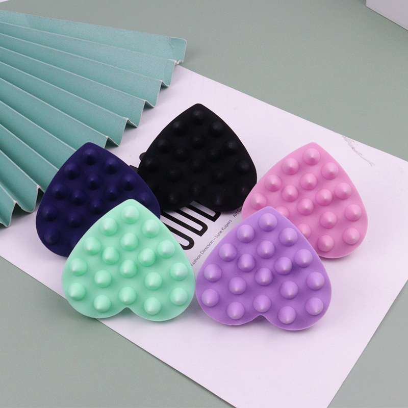 heart-shaped Shampoo brush Manufactor Direct selling massage lovely Portable Dredge Main and collateral channels clean scalp factory wholesale