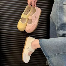勃肯鞋女2026新款春季不累脚晚晚单鞋配裙子绝美芭蕾玛丽珍女鞋子