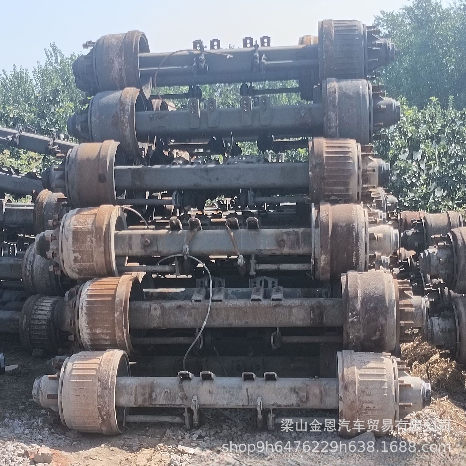 Export American, German, and Chinese Style Trailer Rear Axle Assemblies for 13-16 Ton Semi-Trailers, Truck Rear Axle Assemblies