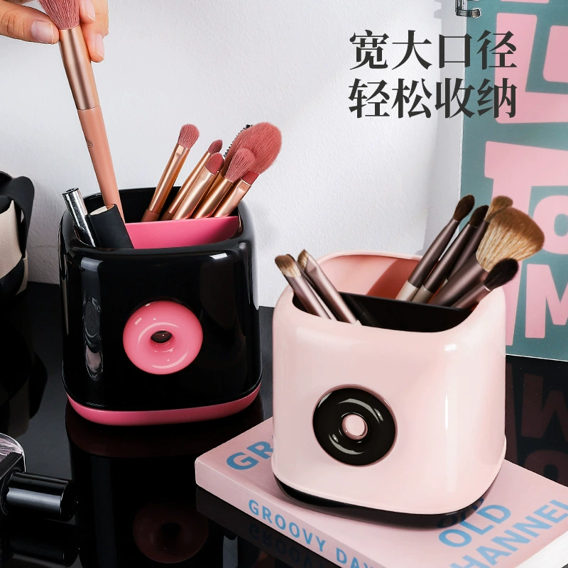 Brush Storage Box Makeup Organizer, Cute Pens Holder for Dressing Table, Capacious