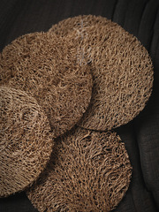 W1YP素影絲瓜墊天然絲瓜絡壺承茶壺墊養壺墊杯墊茶具老絲瓜藤編茶