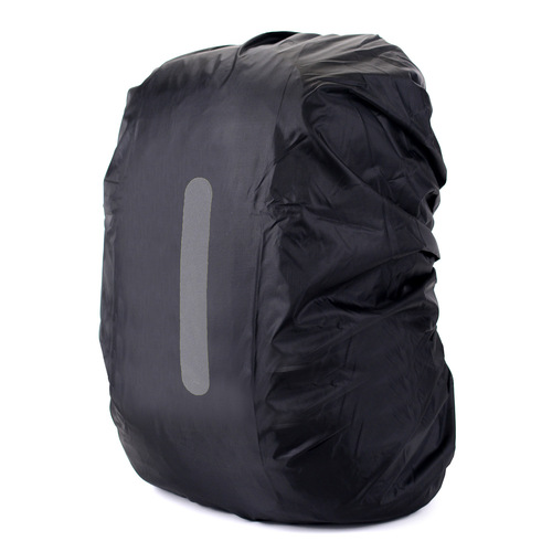 Rainproof cover for sports backpack outdoor night hiking safety reflective rain cover with reflective labels backpack waterproof sleeve