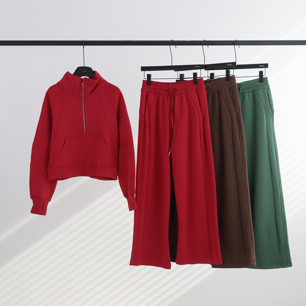 Lulu cuello suelto suéter de pantalones de vestir, cardigan de mujer, chaqueta de abrigo con camisa