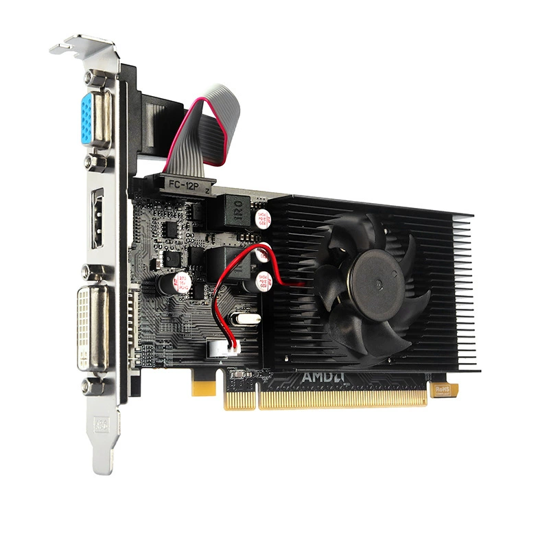 Новая видеокарта AMD HD6450 2G видеокарта маленькая коробка полупрозрачная - высокое - разрешение карта высокое - разрешение платформа независимая видеокарта