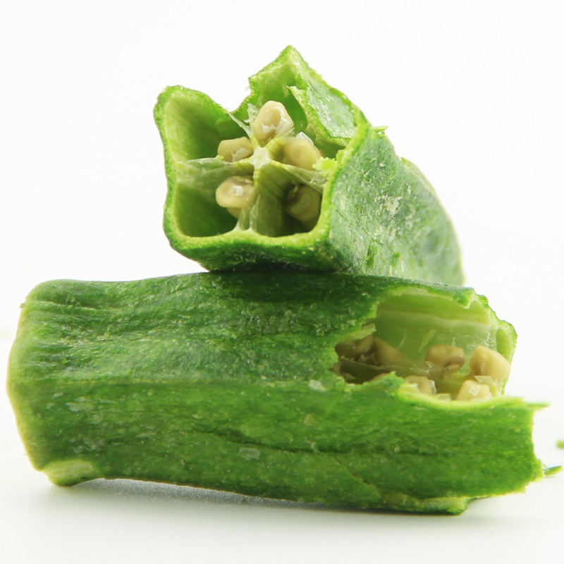 Dried Yellow Okra in Bulk, Dehydrated Okra Crisps, Low Temperature Dehydration, Original Flavor Fruit and Vegetable Dried Snacks, Factory Wholesale, Ready-to-Eat Vegetable Dried Snacks