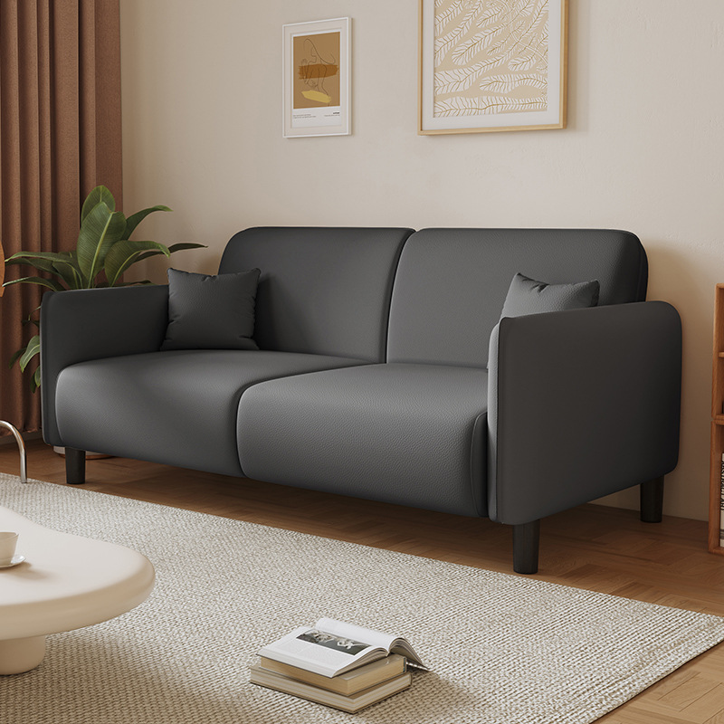 2025 sofá de piel de gato sala de estar de alquiler sofá de cuero dormitorio doble impermeable desgaste personalizado transfronterizo