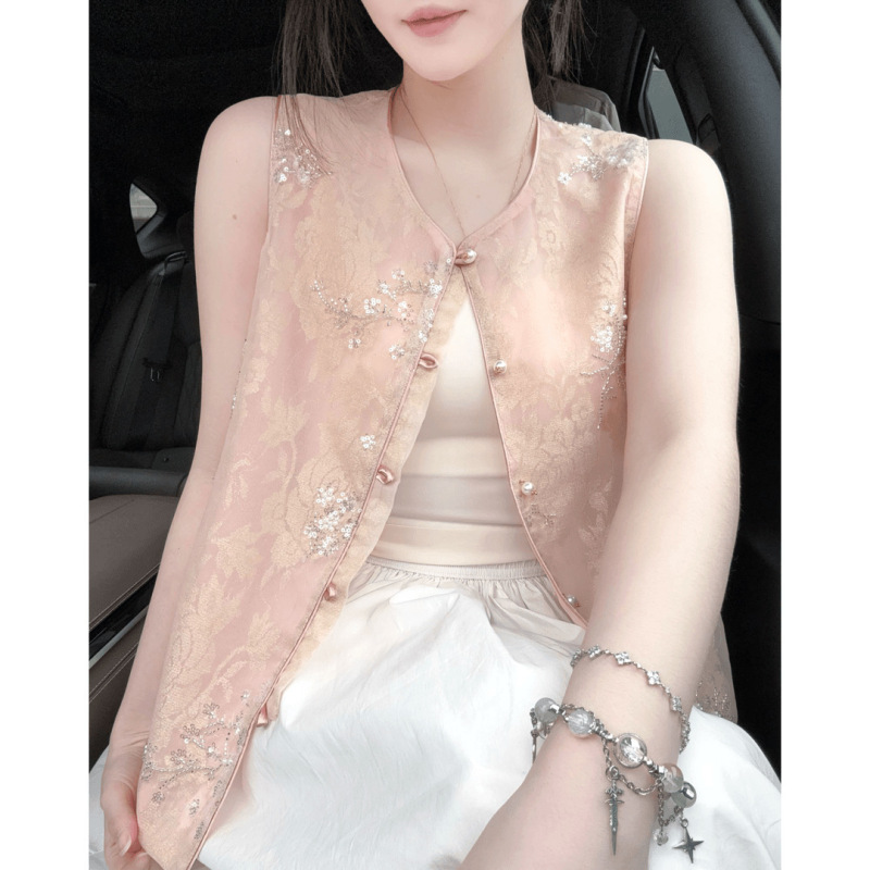 新中式国风马甲女时髦洋气2025新款夏季薄款外搭背心|undefined