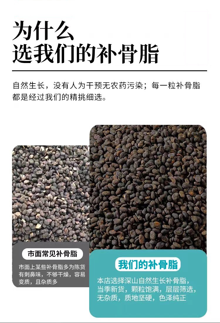 Bu Gu Zhi (Psoralea corylifolia) — Salt-Processed Food Herb, 500g quality and texture