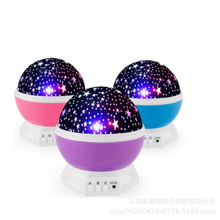 LED luces de sueño románticas giratorias de proyección de estrellas USB proyector de estrellas creativo 3D luz de noche para niños