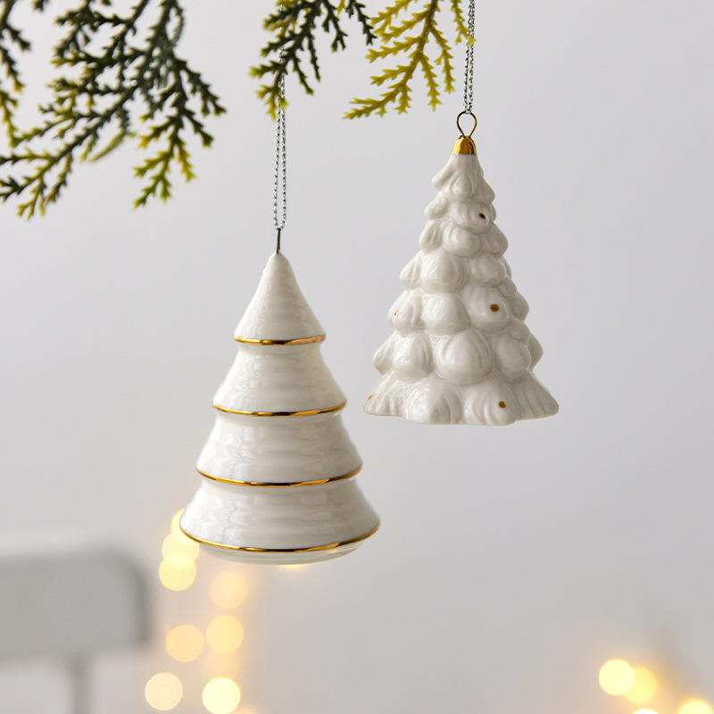 クロスボーダークリスマス装飾セラミックオーナメントミニクリスマスツリーシダーペンダントクリスマスギフト装飾ペンダント|undefined