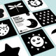 Cross-border popular baby early education black and white card newborn baby visual stimulation card Black and White follow-up Lala card wholesale