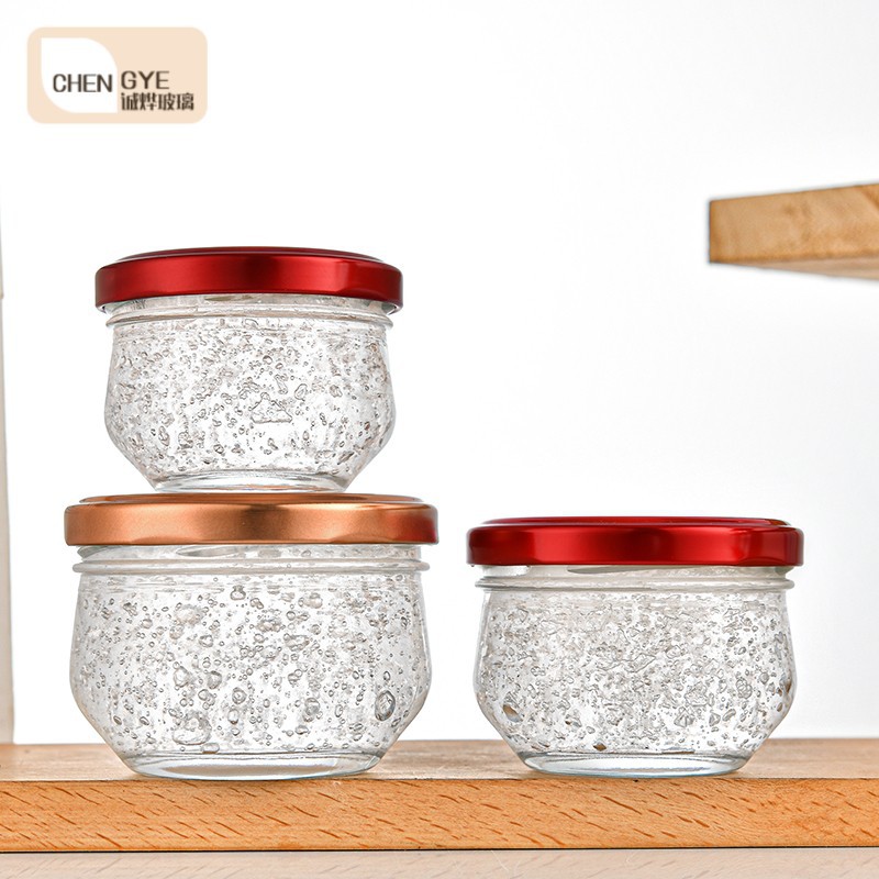 耐高温大口燕窝分装瓶可蒸煮鲜炖花胶鱼胶奶冻酸奶果酱玻璃瓶带盖