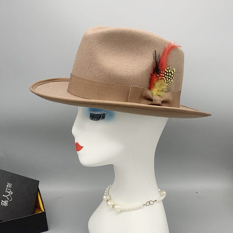 Women's Fashion Solid Color Flat Eaves Fedora Hat display picture 2