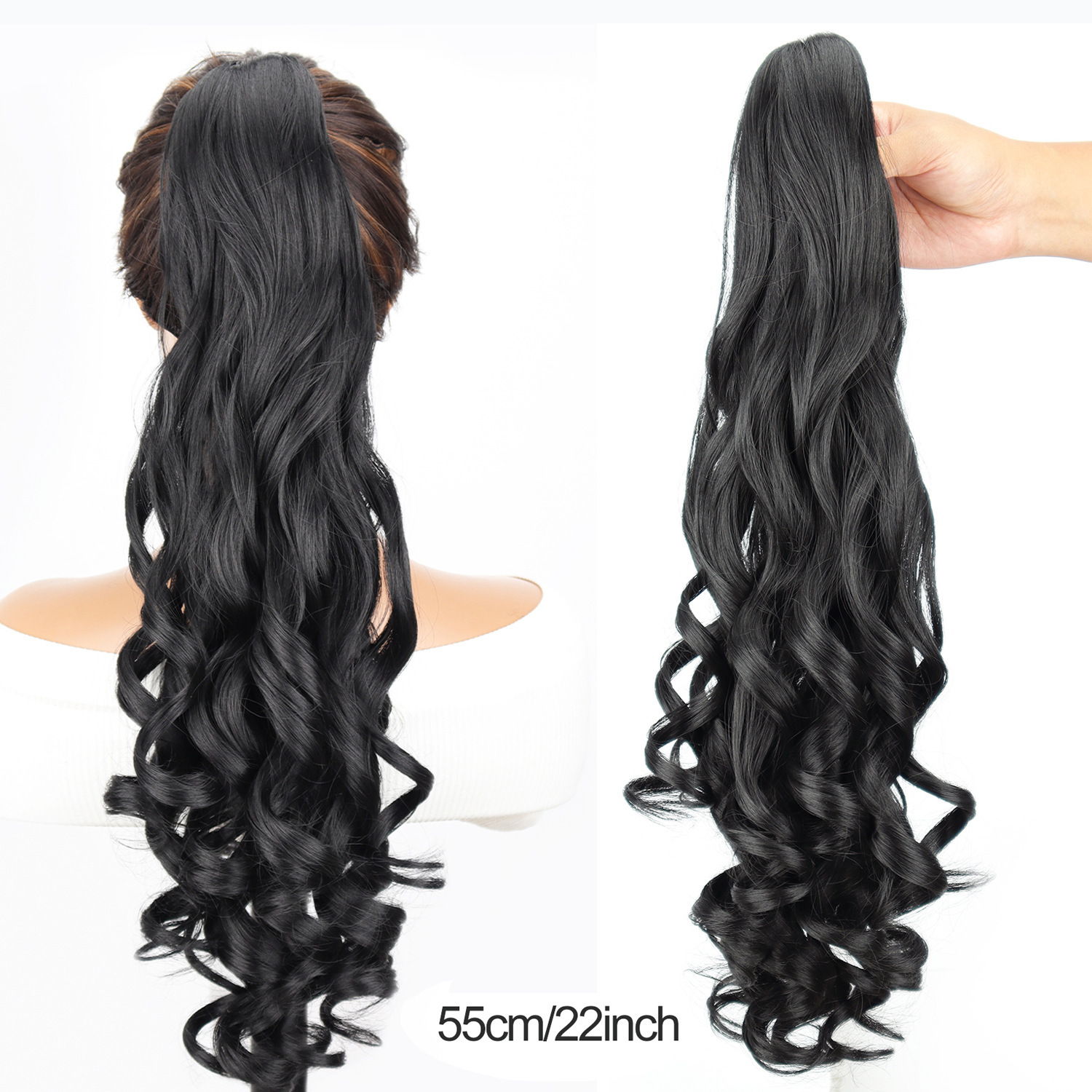 Transfronterizos para el comercio exterior de Europa y los Estados Unidos, nuevo clip de agarre invisible para el cabello de cola de caballo.