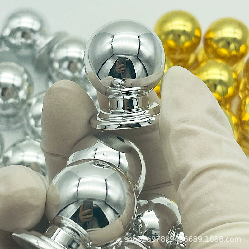 Современная простая мебель из твердого золота и серебра ручка ящика с одним отверстием Круглая дверь шкафа шкатулка для фруктов верхние бусины