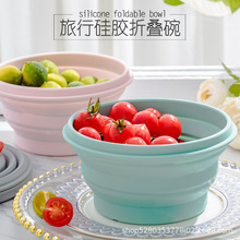 学生宿舍折叠泡面碗便携食品级硅胶泡面碗高颜值可折叠耐高温