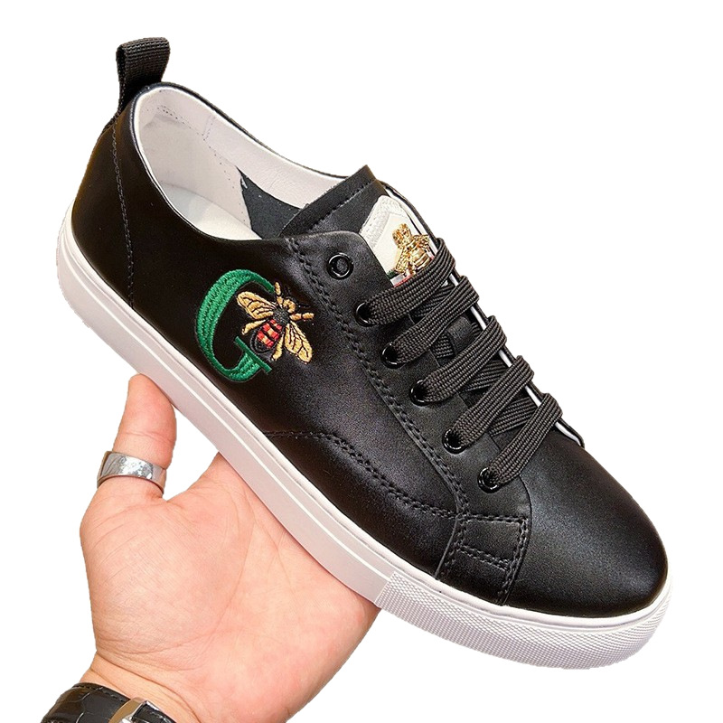 Baskets décontractées en cuir pour homme avec semelle souple_voghion.com