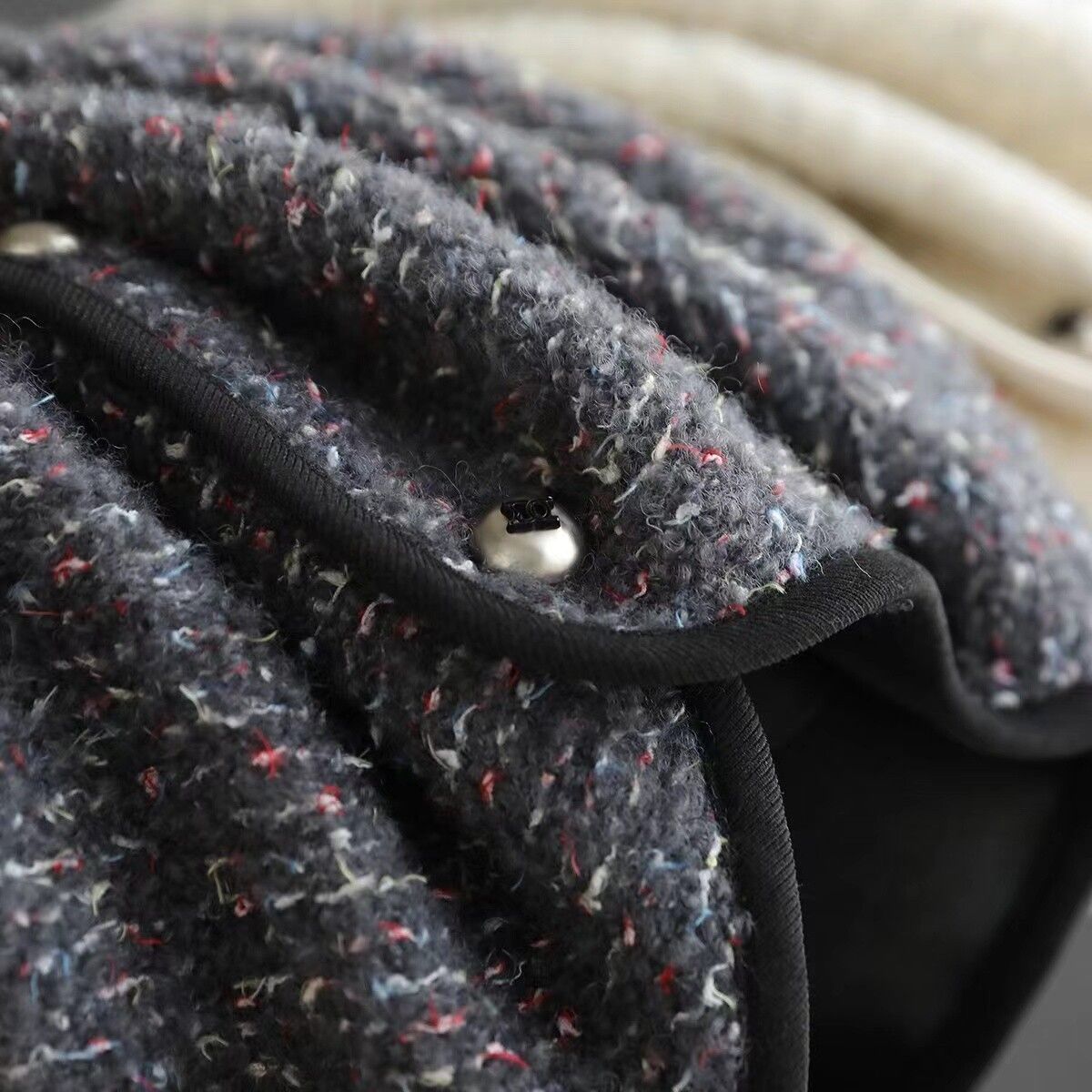 Penny Step French Style Light Luxury Coorded Tweed Fragrance Wool Crewneck Straight Micro Loose Jacket Top Coat Women