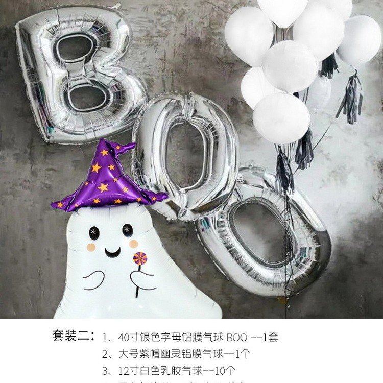 Halloween carnaval fiesta globo traje fantasma Festival Escena diseño suministros tirar bandera papel de aluminio globo