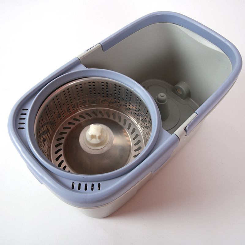 Doble mango cuadrado giratorio fregadero fabricante de barril sin lavado a mano perezoso para el hogar seco buen trapeador de tela para aumentar el trapeador