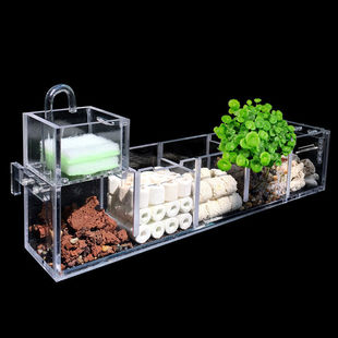 Fish Tank Filter Box Three-In-One Trickle Box Small Turtle Tank External Top Filter Upper Water Purifier